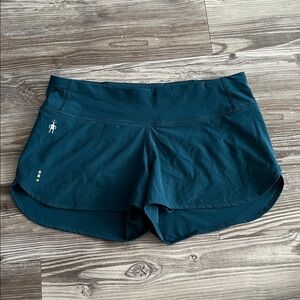 Smartwool Womens Merino Wool Lined Running Shorts Size Small Running Short Teal